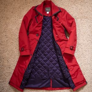 Delta Air Lines Women's Passport Plum Trench Coat